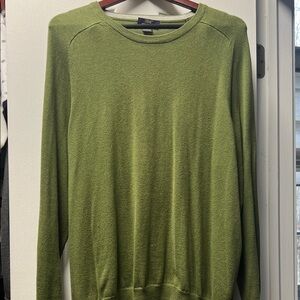 Yves Saint Laurent Olive Crewneck Sweater Brooks Brothers cotton cashmere.